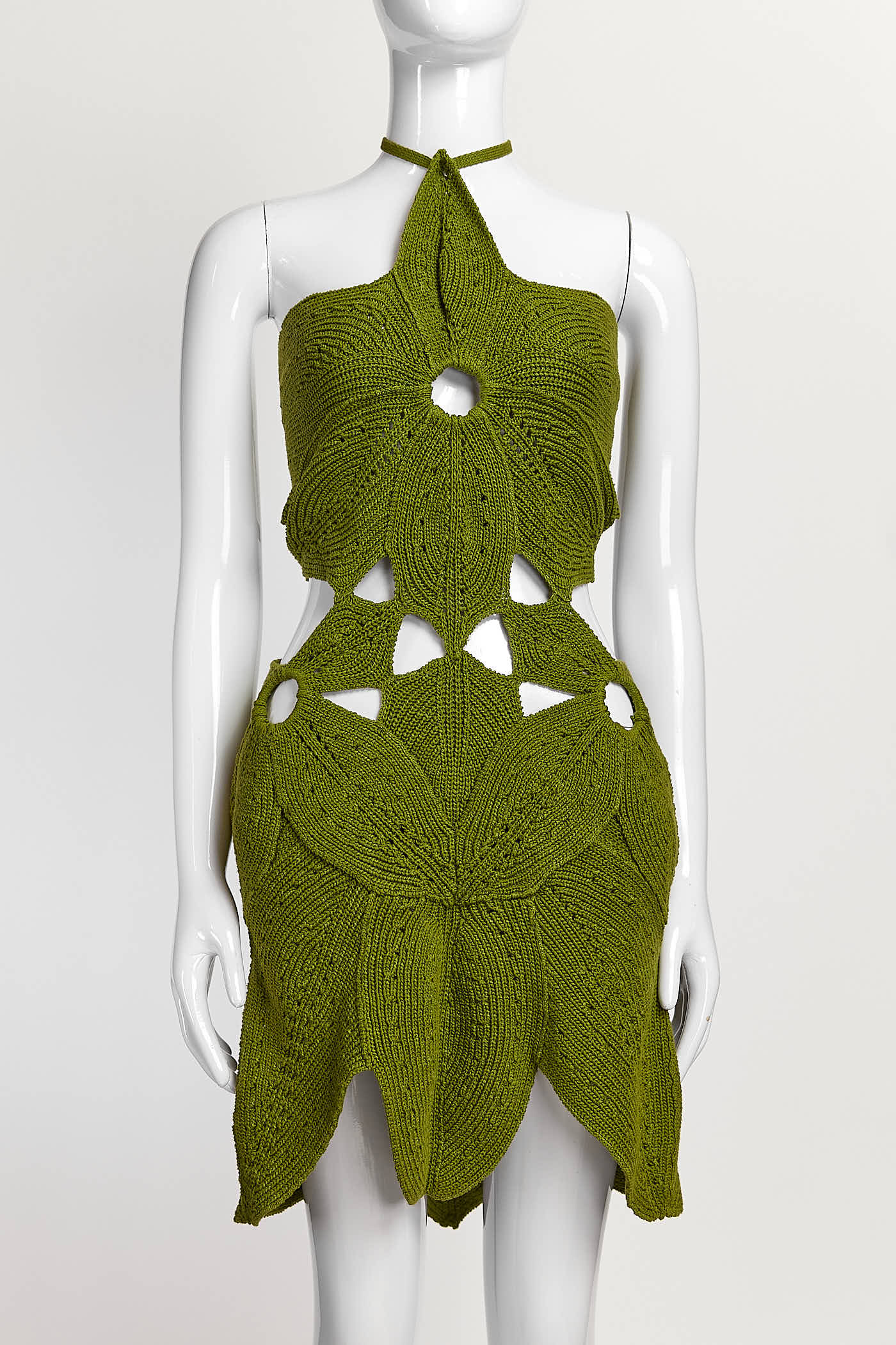 Cult Gaia Green Kint Dress M
