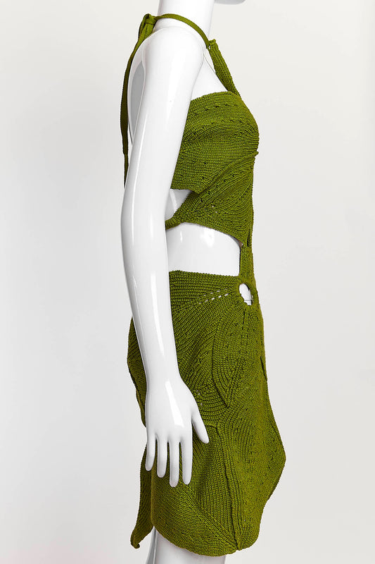 Cult Gaia Green Kint Dress M