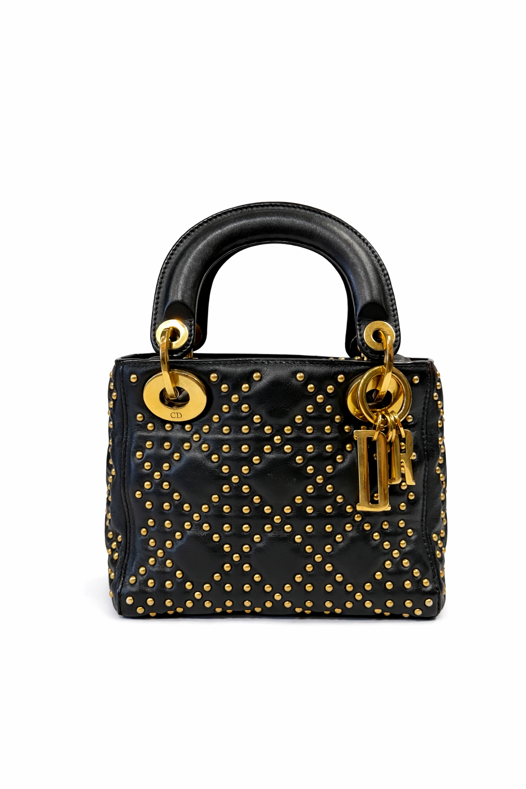 CHRISTIAN DIOR 2017 STUDDED SUPPLE MINI LADY DIOR
