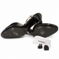 chanel coco black slingback pumps with white trim - size 40