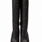 CHANEL BLACK QUILTED BOOTS - SIZE 39