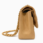 CHANEL BEIGE LAMBSKIN QUILTED MEDIUM DOUBLE FLAP BAG