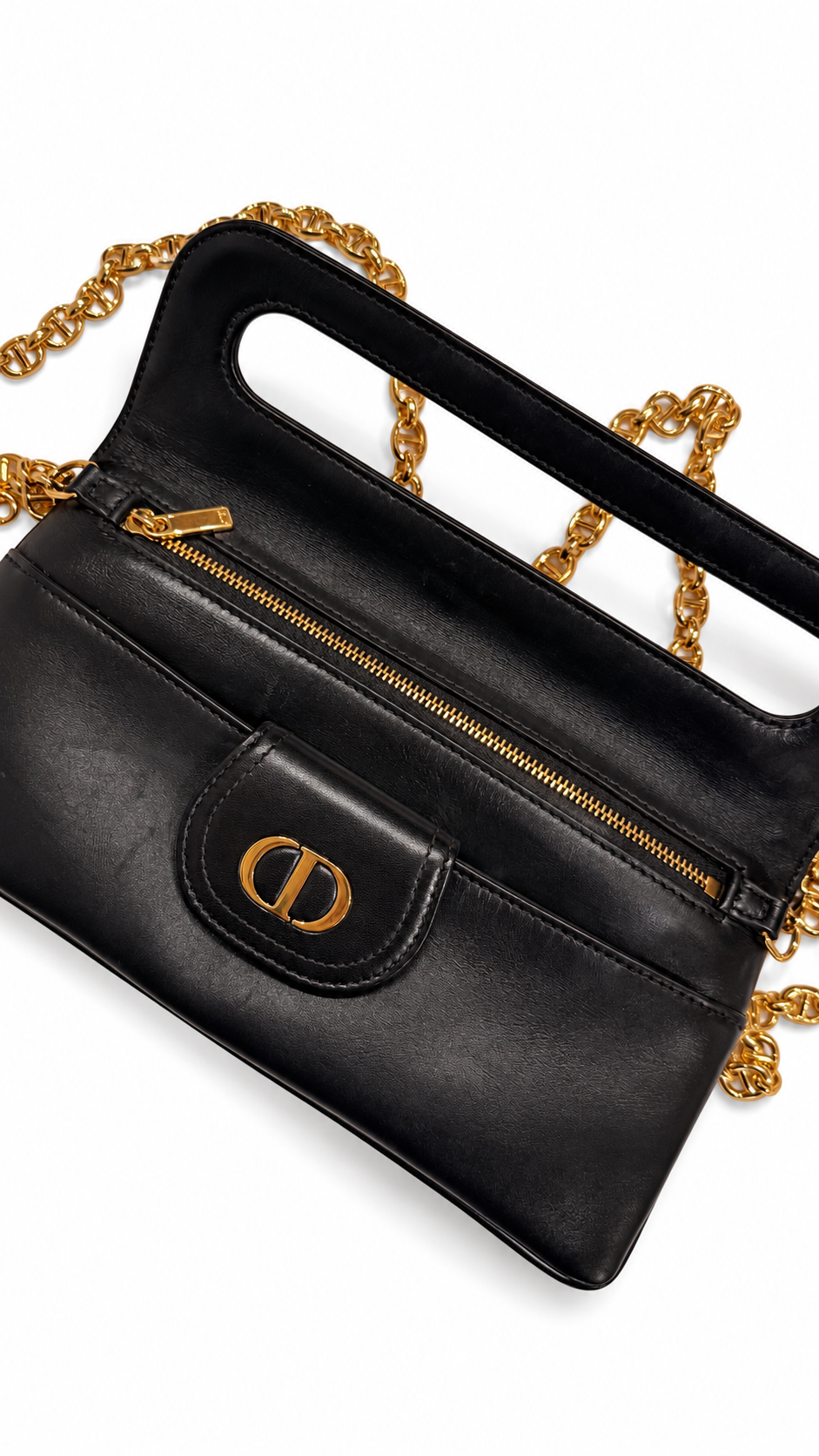Dior Diordouble Shoulder Bag with Gold Chain