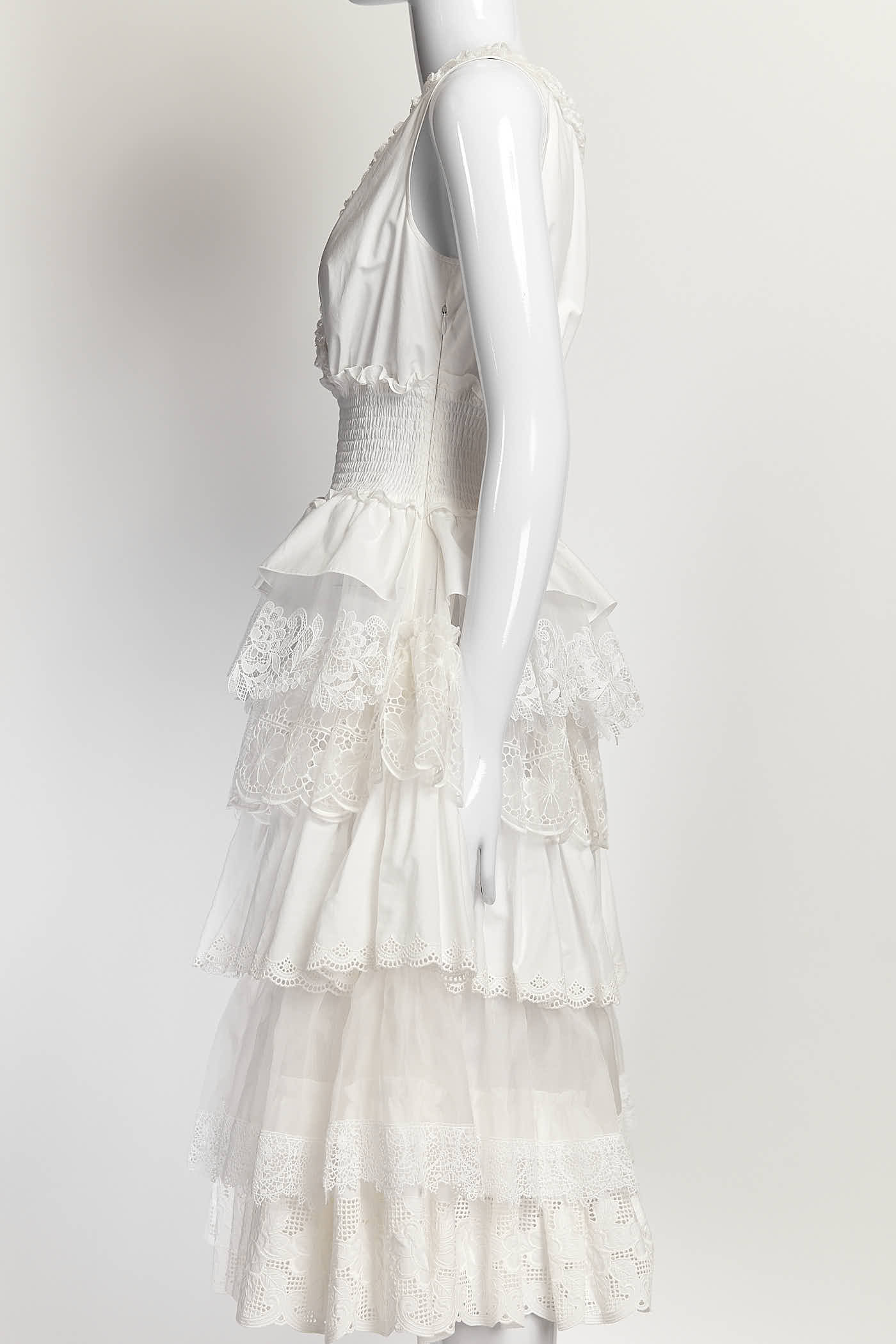 DOLCE & GABBANA White LACE DRESS 42