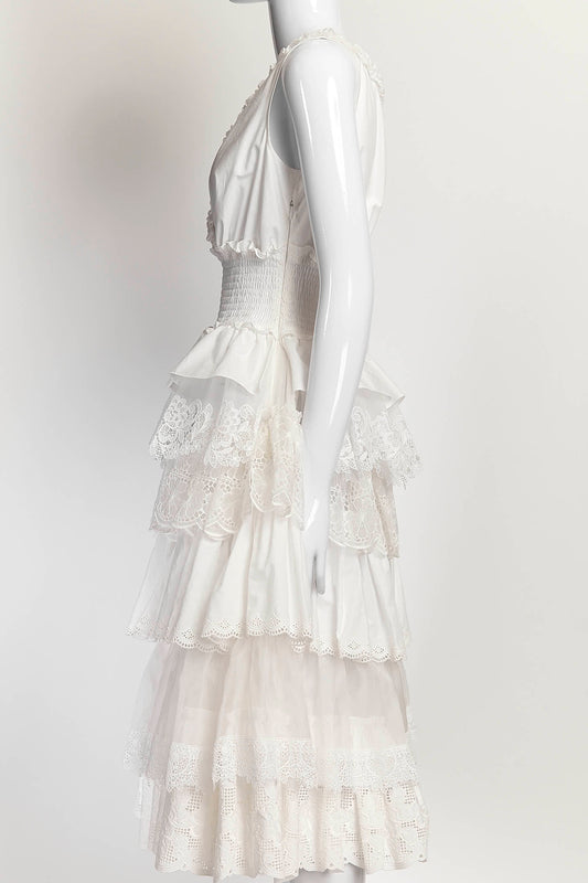 DOLCE & GABBANA White LACE DRESS 42