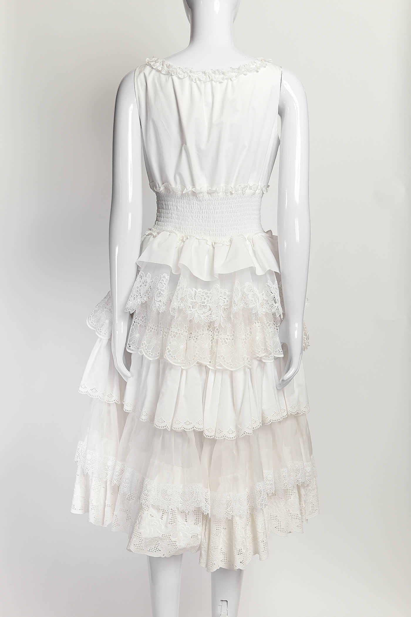 DOLCE & GABBANA White LACE DRESS 42