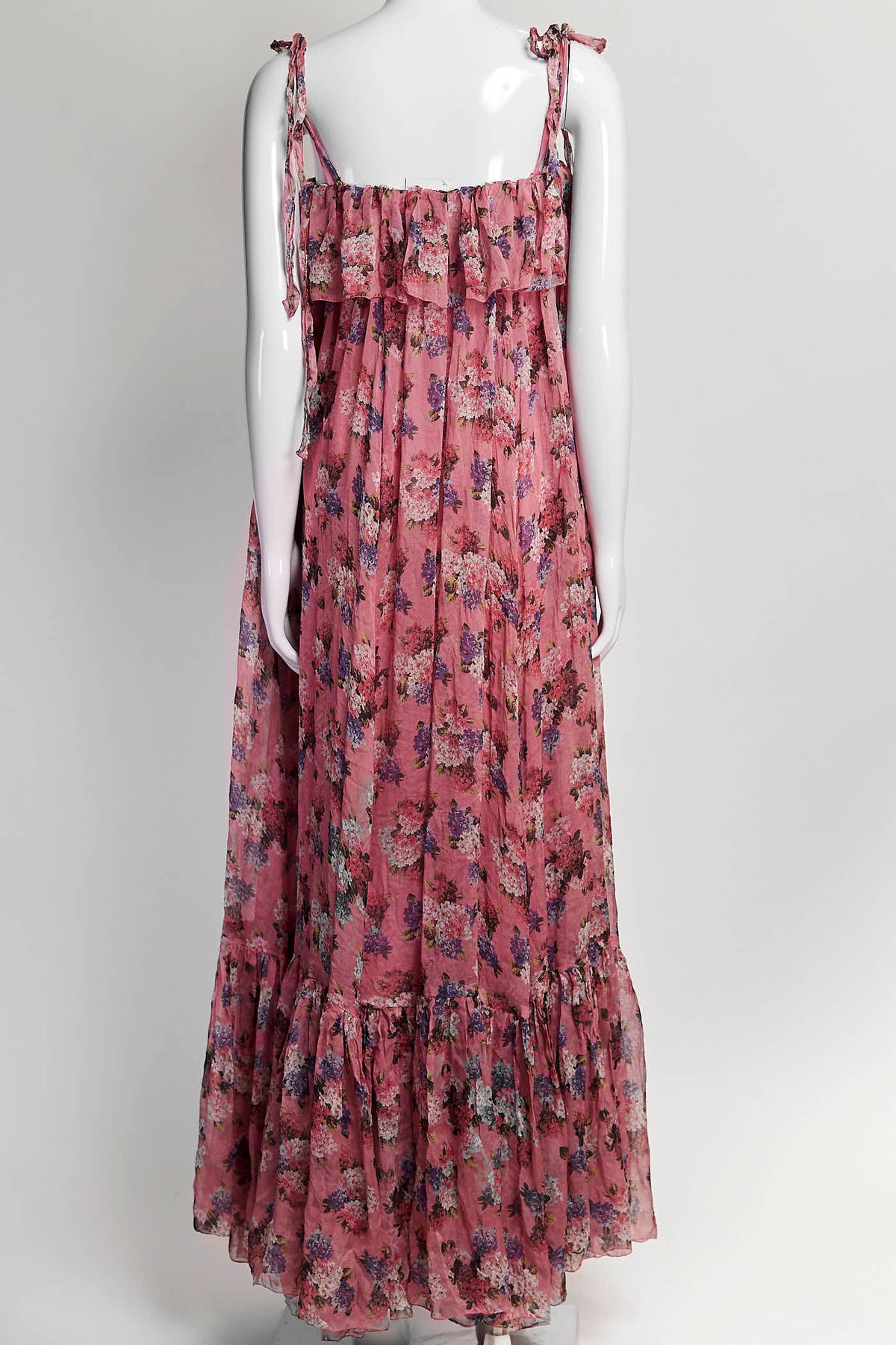 D&G Dolce & Gabbana Pink Floral Silk Dress 40