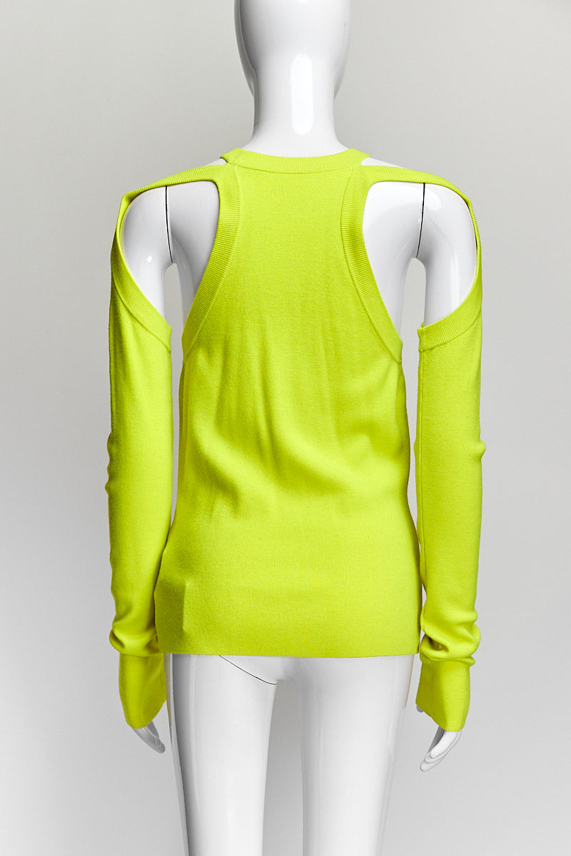 Dion Lee Neon Yellow Kint Top US6
