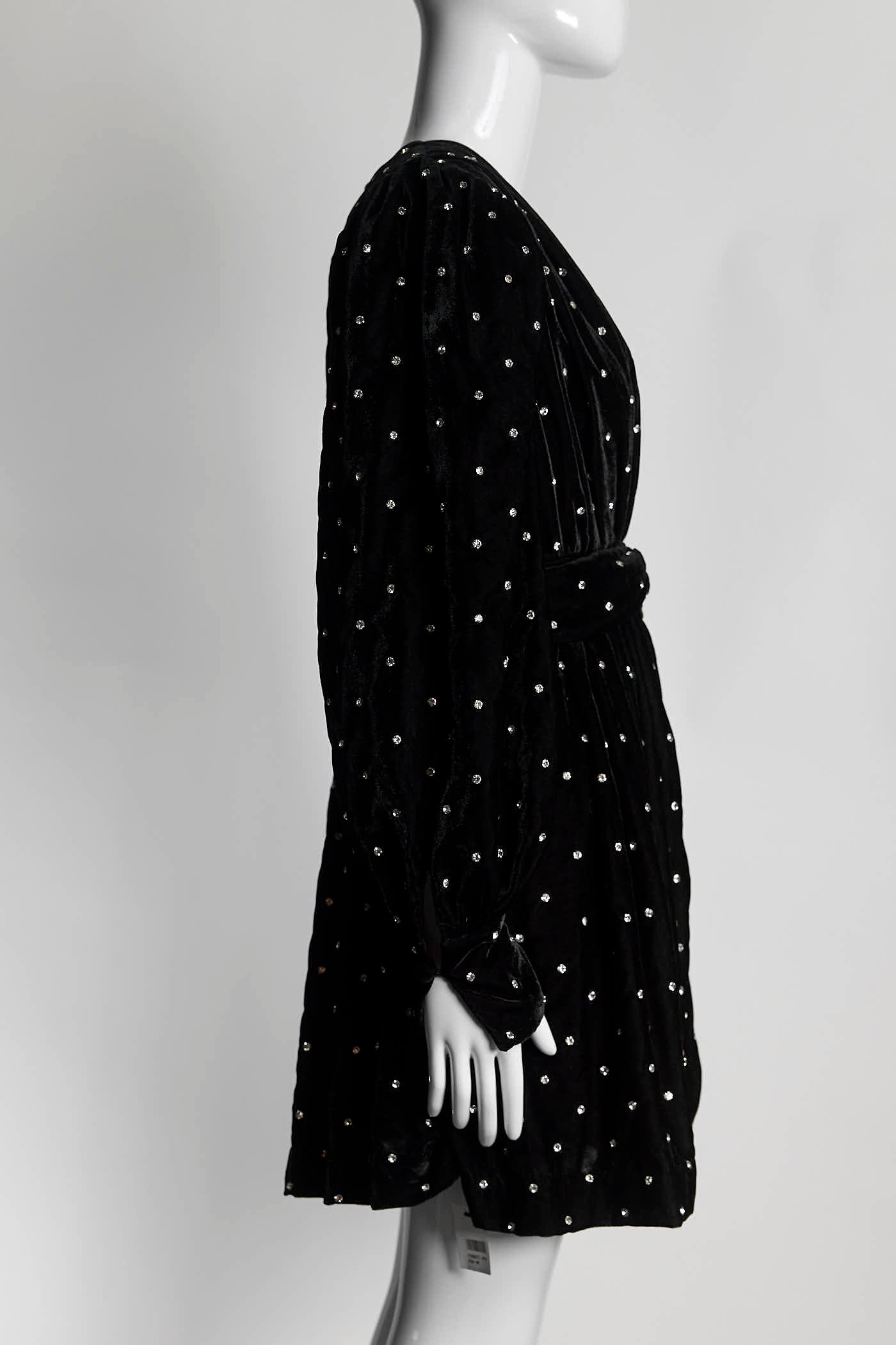 Dodo Baror Black Velvet Mini Dress IT 40