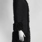 Dolce & Gabbana Black Coat with Shag Details 38