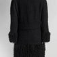 Dolce & Gabbana Black Coat with Shag Details 38