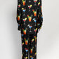 Dolce & Gabbana Black Cocktail-print Set Blouse and Pant 38