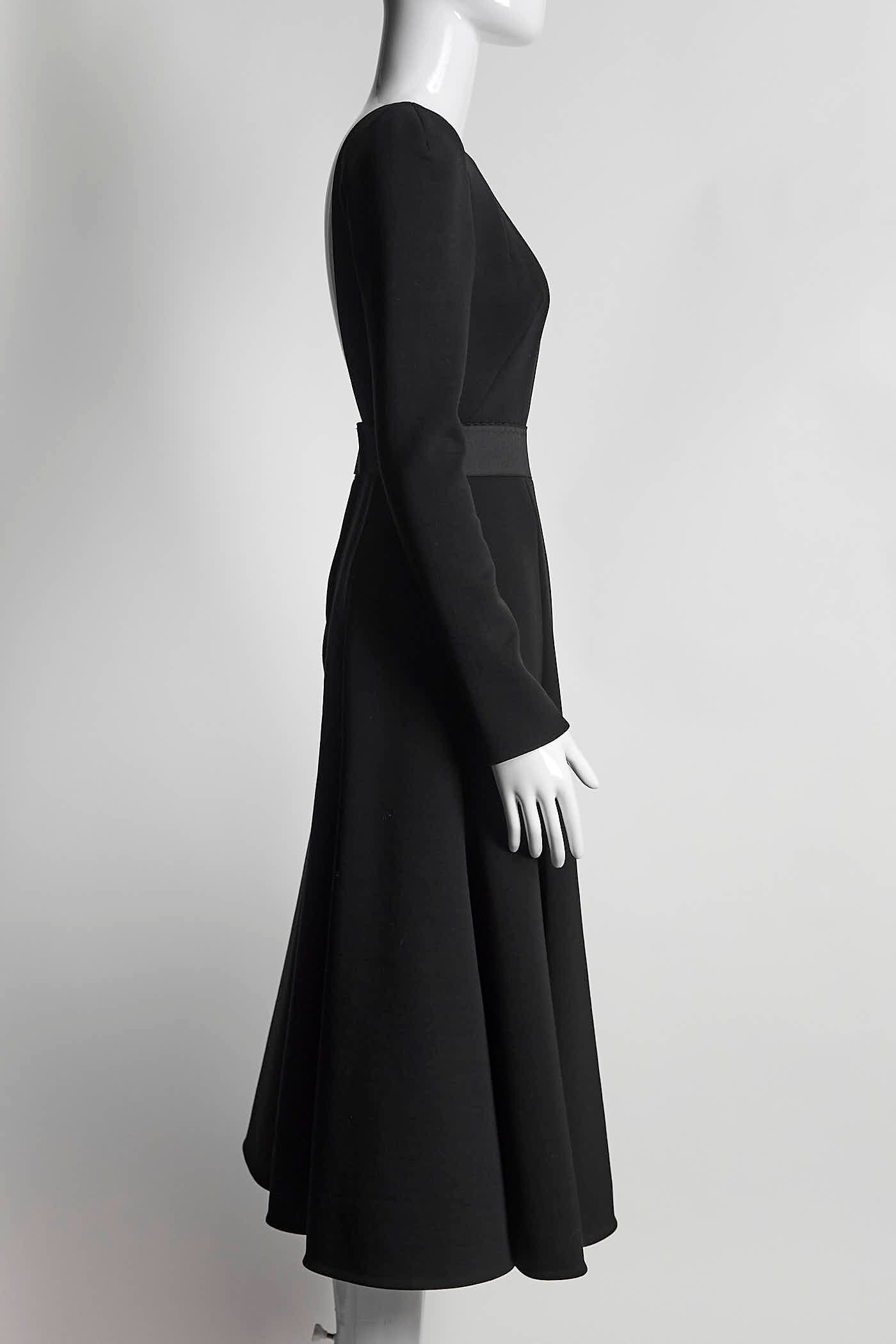 Dolce & Gabbana Black Double Crepe Dress 38