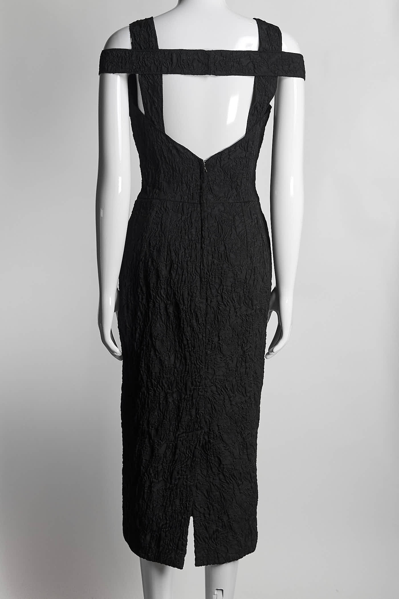 Dolce & Gabbana Black Embossed Dress 40