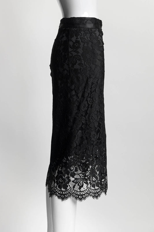 Dolce & Gabbana Black Lace Skirt 38