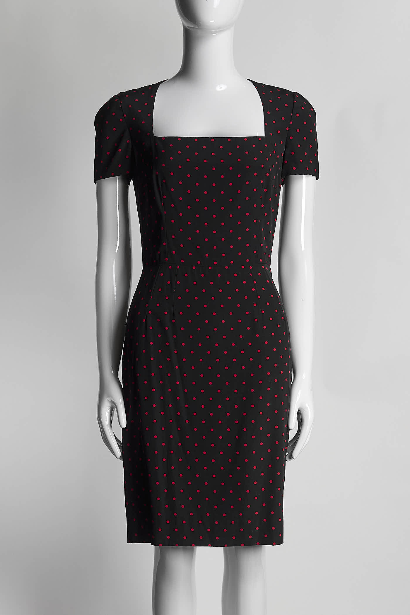 Dolce & Gabbana Black/Red Polka Dot Dress