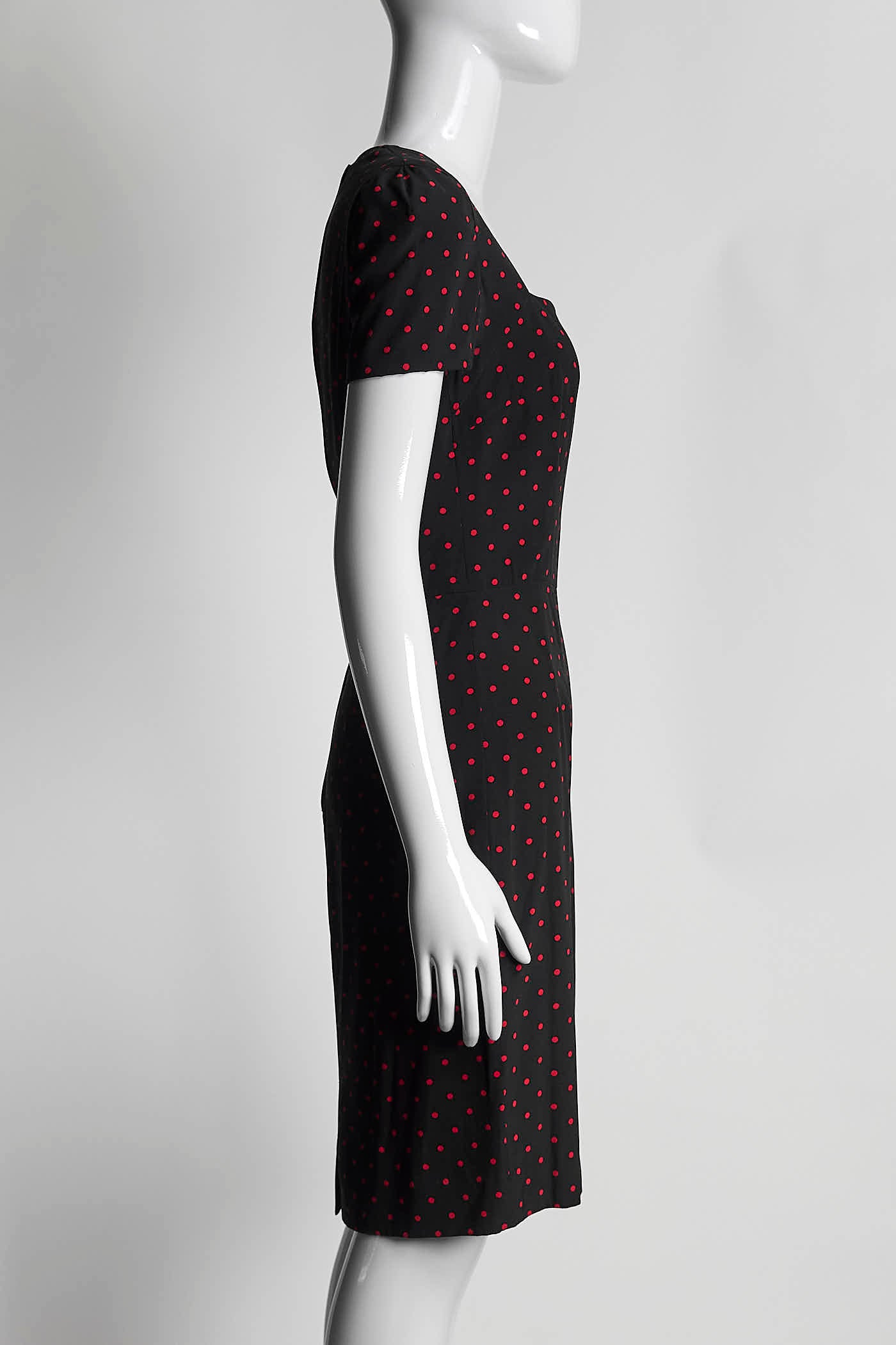 Dolce & Gabbana Black/Red Polka Dot Dress