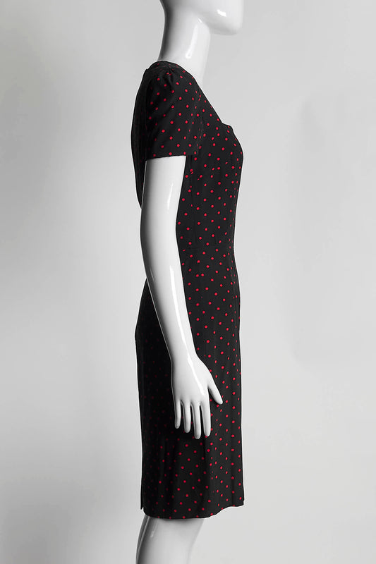 Dolce & Gabbana Black/Red Polka Dot Dress