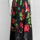 Dolce & Gabbana Black Rose Skirt w Lace Detail IT 46