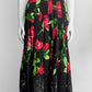 Dolce & Gabbana Black Rose Skirt w Lace Detail IT 46