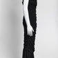 Dolce & Gabbana Black Ruched Mid-Length Dress 42