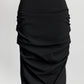 Dolce & Gabbana Black Ruched Skirt 40