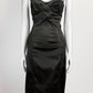 Dolce & Gabbana Black Satin calf-length corset Dress
