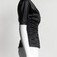 Dolce & Gabbana Black Silk V-Neck Ruched Top 40