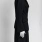 Dolce & Gabbana Black Skirt Suit with Silver Buttons 44