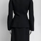 Dolce & Gabbana Black Skirt Suit with Silver Buttons 44