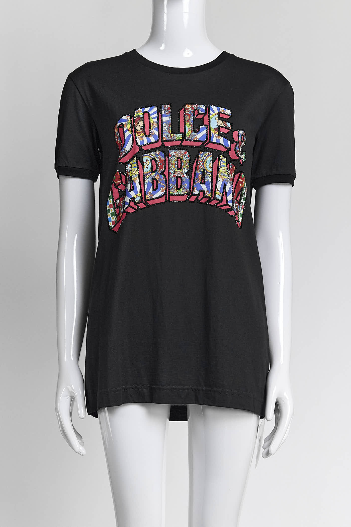 Dolce & Gabbana Black T-Shirt with Logo 40
