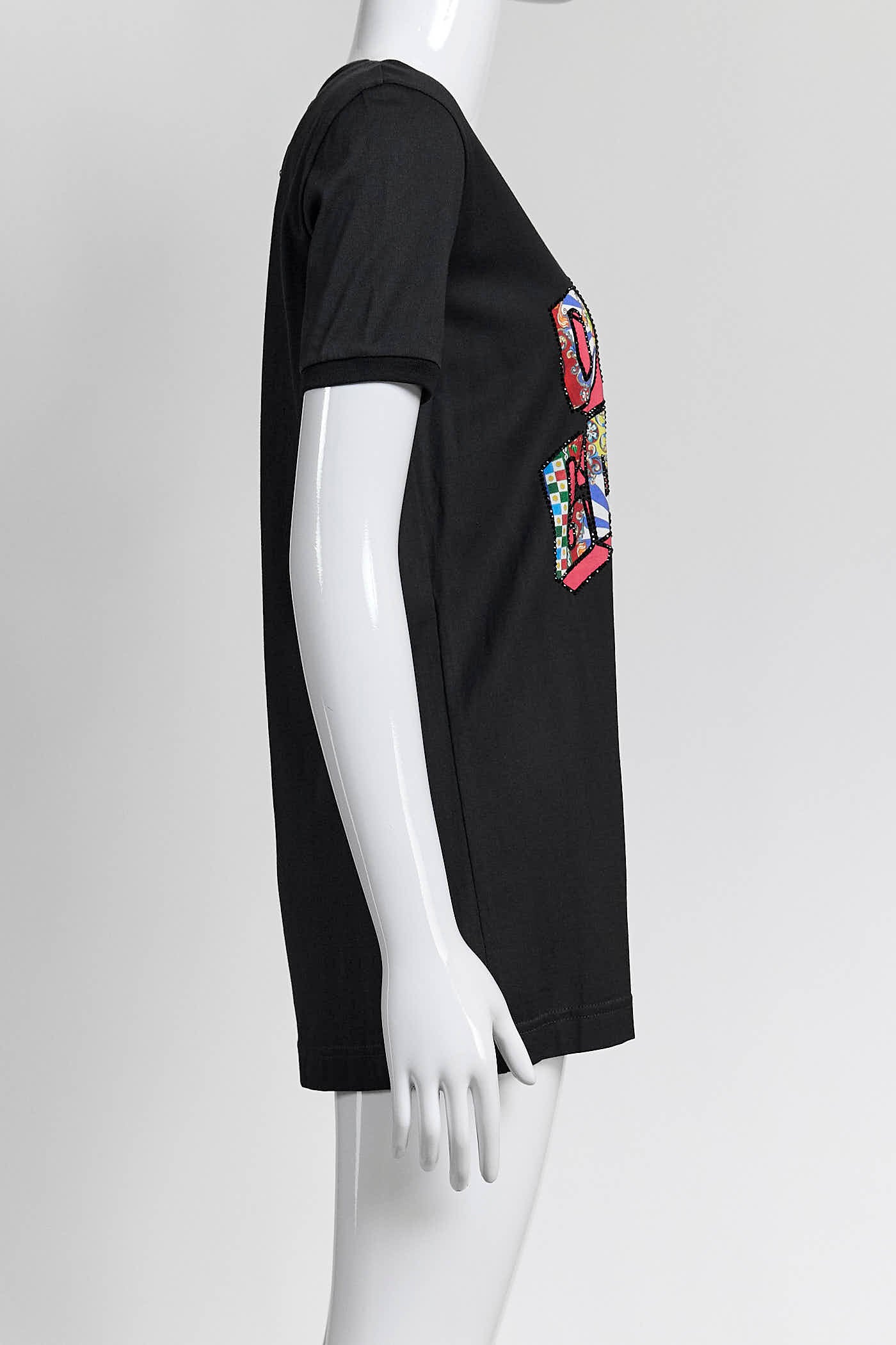 Dolce & Gabbana Black T-Shirt with Logo 40