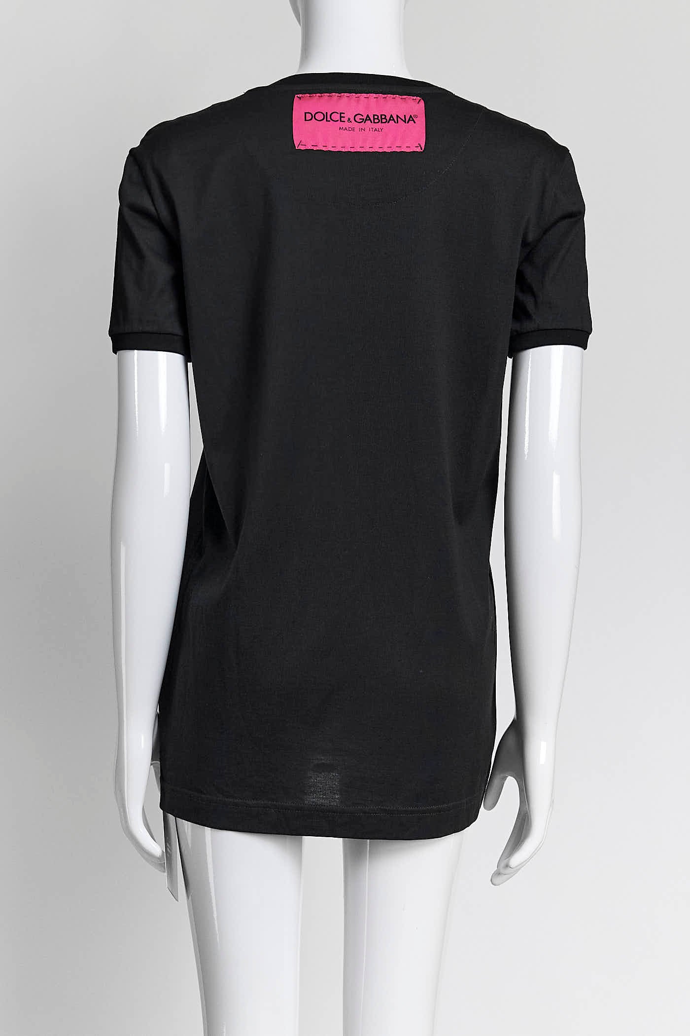 Dolce & Gabbana Black T-Shirt with Logo 40