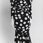 Dolce & Gabbana Black/White Polka Dots Ruched Dress 42