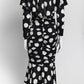 Dolce & Gabbana Black/White Polka Dots Ruched Dress 42