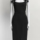 Dolce & Gabbana Black Wool with Bow Detail Dress IT 40