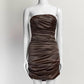 Dolce & Gabbana Brown Silk Dress 40
