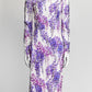 Dolce & Gabbana Cady Midi Dress In Wisteria Printed Dress IT 42