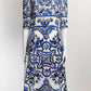 Dolce & Gabbana Charmeuse Midi Dress In Majolica Print 40