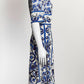 Dolce & Gabbana Charmeuse Midi Dress In Majolica Print 40