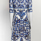 Dolce & Gabbana Charmeuse Midi Dress In Majolica Print 40