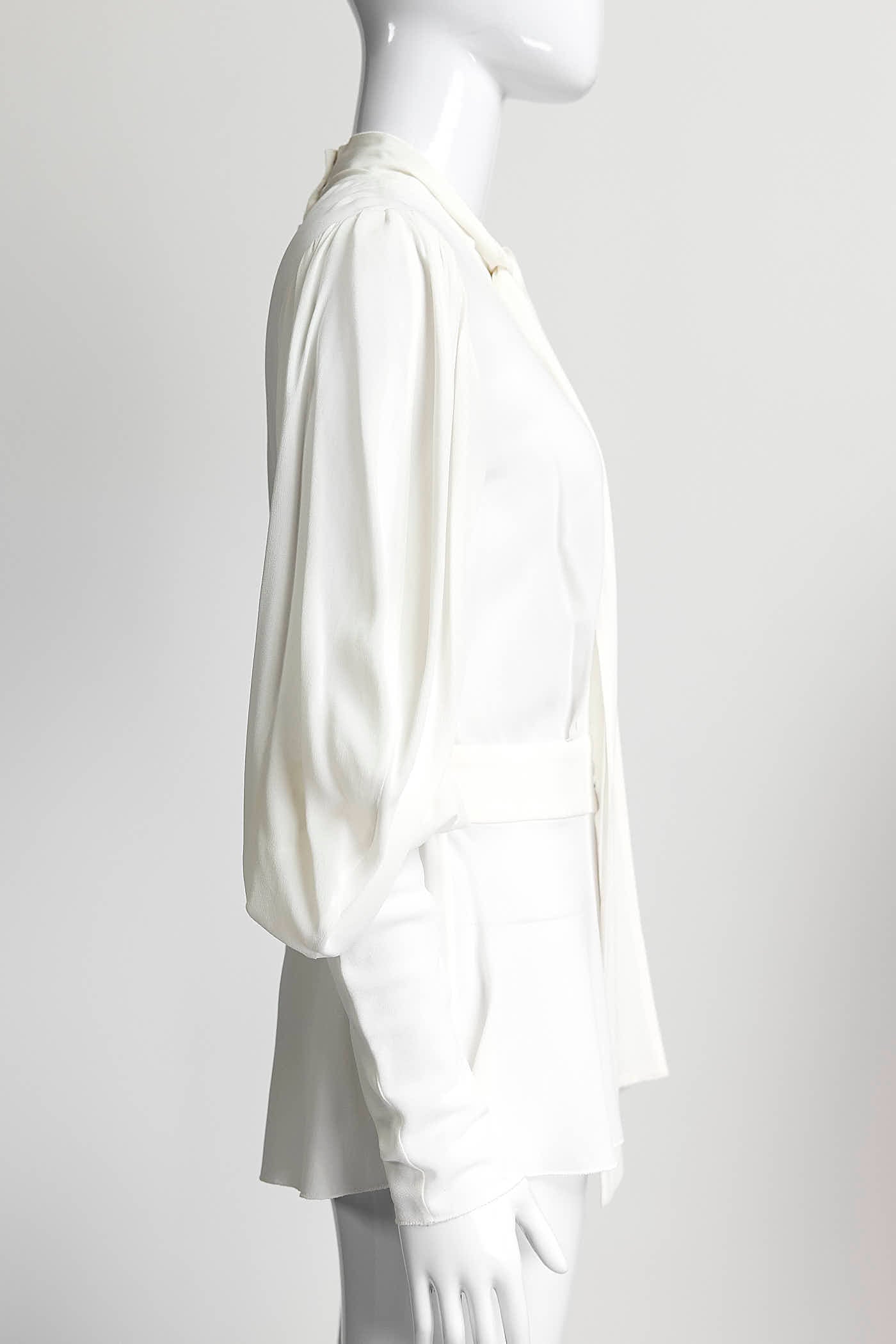 Dolce & Gabbana Cream Blouse with Tie 42