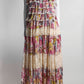 Dolce & Gabbana D&G Multicolor Floral Printed Silk/Lace Maxi Dress 38
