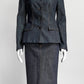 Dolce & Gabbana Denim Blazer with Skirt Suit 40