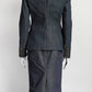 Dolce & Gabbana Denim Blazer with Skirt Suit 40
