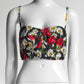 Dolce & Gabbana Floral Black Bustier
