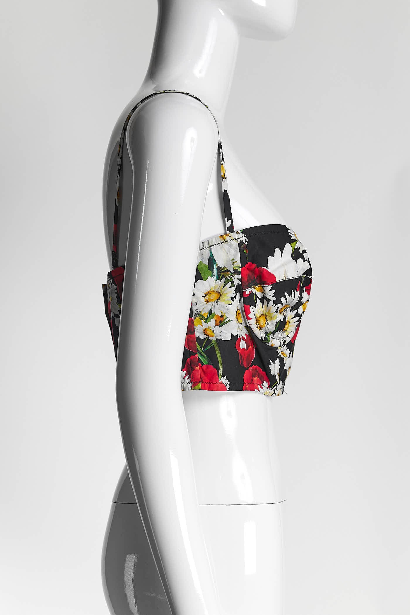 Dolce & Gabbana Floral Black Bustier