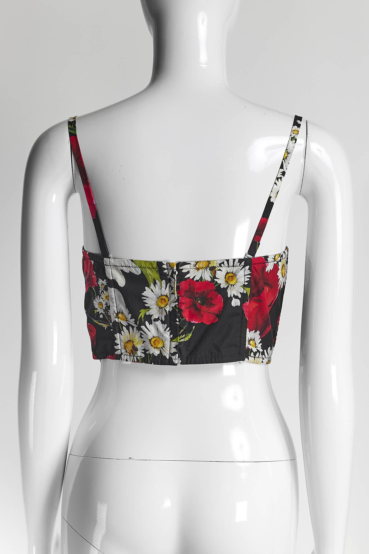 Dolce & Gabbana Floral Black Bustier