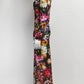 Dolce & Gabbana Floral Black Mesh Long Sleeves Dress 42