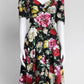 Dolce & Gabbana Floral Bustier Flare Dress 44